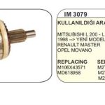 KOLLEKTÖR 12V 13 DİŞ MITSUBISHI YM L300 98 -> RENAULT MASTER -OPEL MOVANO MITSUBISHI TİP (1 AD )