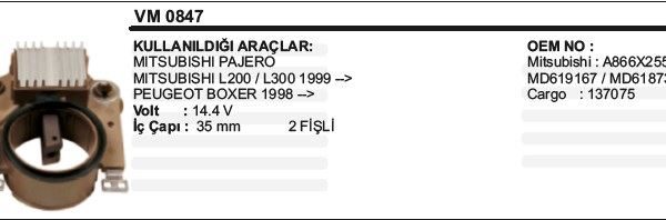 KONJEKTÖR YM MITSUBISHI L200/300 99-> PEUGEOT BOXER . (1 AD )