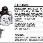 MARŞ MOTORU 10 DİŞ 12V FIAT DUCATO JUMPER BOXER MASSEY)/ERKUT TRAKTÖR 03->/ MARELLI-MAGNETON TİP (1 AD )