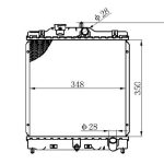 SU RADYATÖRÜ BRAZING HONDA CIVIC 1.3İ/1.5İ/1.6İ 95- (MT)   (348x350x16) (1 AD )