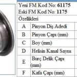 MARŞ DİŞLİSİ 9 DİŞ 8 KANAL JAPON TİPİ RENAULT MASTER TAM FREZE  DS=9 DKÇ=35,5 BOY=51,5 KS=8 BDÇ=13,1 GÇ=48,5 (1 AD )