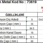 MARŞ DİŞLİSİ 9 DİŞ 10 KANAL MARELLI TİPİ FIAT DUCATO FREZE ICTE (1 AD )