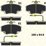 DİSK FREN BALATASI ÖN FİŞLİ RENAULTR9-R11-R19-R21-CLIO I-II-MEGANE I-EXPRES-SYMBOL I-II-TWINGO-LOGAN (1 TK )