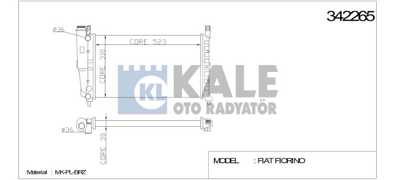 KL342265-1.jpg RADYATÖR FIAT UNO 70 AL/PL (522*322*32) (1 AD ) - Görsel 1