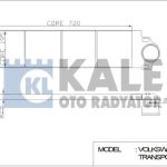 TURBO RADYATÖRÜ (INTERCOOLER) VW MULTIVAN V TRANSPORTER V (720X194X27) AL/PL/BRZ (1 AD )
