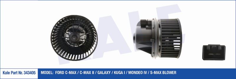 KL343405-1.jpg KALORİFER MOTORU (BLOWER) 12V FORD C-MAX / C-MAX II / GALAXY / KUGA I / MONDEO IV / S-MAX (1 AD ) - Görsel 1