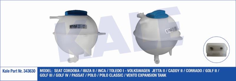 KL343630-1.jpg GENLEŞME TANKI (RADYATÖR EK DEPO) KAPAKLI VW JETTA II/CADDY II/GOLF II/III/IV/PASSAT/POLO SEAT TOL. (1 AD ) - Görsel 1