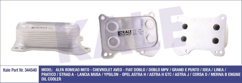KL344540-1.jpg YAĞ SOĞUTUCU FIAT DOBLO/GRANDE PUNTO/LINEA OPEL ASTRA H-J/CORSA D/MERIVA B AL / PL / BRZ (1 AD ) - Görsel 1