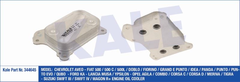 KL344645-1.jpg YAĞ SOĞUTUCU FIAT 500/DOBLO/FIORINO/GRANDE PUNTO/EVO OPEL COMBO/CORSA C-D SUZUKI SWIFT AL/PL/BRZ (1 AD ) - Görsel 1