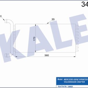 KALORİFER RADYATÖRÜ BRAZING MERCEDES BENZ SPRINTER - VW CRAFTER (1 AD )