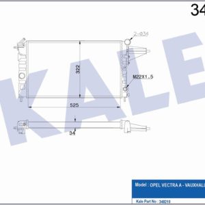 RADYATÖR OPEL VECTRA A 88> 1.6-1.8 (MT) AL/MKNK (34) (1 AD )