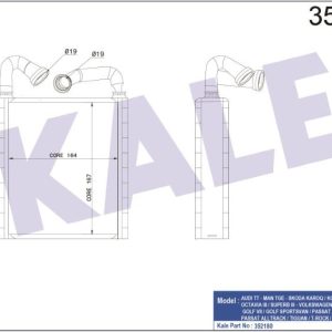 KALORİFER RADYATÖRÜ VW GOLF VII GOLF SPORTSVAN PASSAT PASSAT ALLTRACK TIGUAN MAN TGE- SKODA KODIAQ (1 AD )