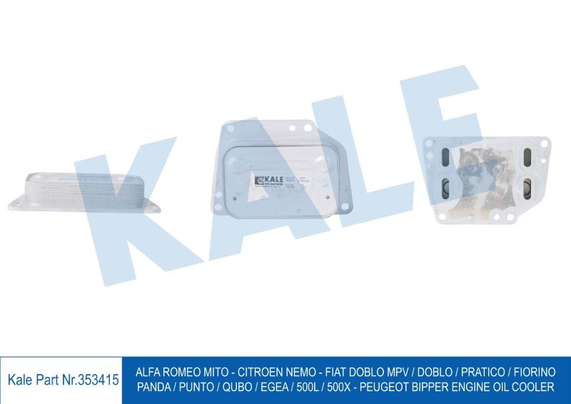 KL353415-1.jpg YAĞ SOĞUTUCU FIAT DOBLO FIORINO EGEA PANDA PUNTO PEUGEOT BIPPER CITROEN NEMO ALFA ROMEO MITO - EGEA 500L 500X - PEUGEOT BIPPER (1 AD ) - Görsel 1