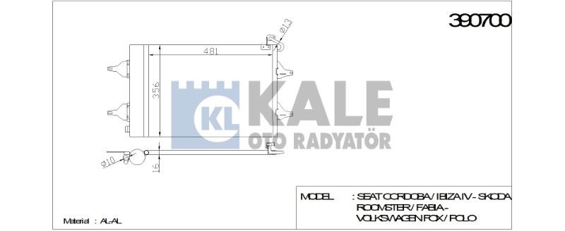 KL390700-1.jpg KLİMA RADYATÖRÜ VW POLO (515-362-16) AL/AL (1 AD ) - Görsel 1