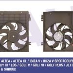 FAN MOTORU DAVLUMBAZLI ÇİFTLİ VW CADDY III GOLF V VI JETTA III/JETTA IV/PASSAT(200/150W 360/295MM) (1 AD )