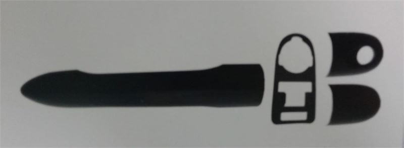 KR-236-3.jpg KAPI DIŞ AÇMA KOLU ( TAKIMI ) RENAULT CLIO - 3 KANGOO (1 AD ) - Görsel 1