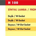 SİNYAL LAMBA HYUNDAI H100 / SAĞ (DUYSUZ) (1 AD )