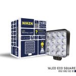 ÇALIŞMA LAMBASI ECO 16 LED KARE (1 AD )