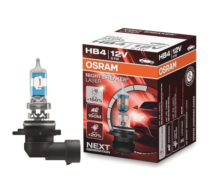 OSRAM-9006NL-2.jpg AMPUL 12V HB4 51W 9006 NIGHT BREAKER LASER 150 GÜÇLÜ 20 BEYAZ IŞIK (1 AD ) - Görsel 1