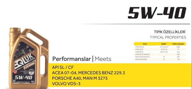 QLUK-5W-40-4L-2.jpg 4 LİTRE 5W40 MOTOR YAĞI (4 LT ) - Görsel 1