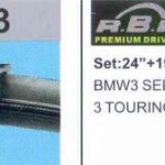 SİLECEK SETİ HYBRIT TİP KANCALI BMW 3 SERIES SEDAN E90 05-09 24"+19" 600MM+480MM (1 TK )