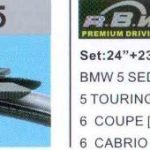 SİLECEK SETİ HYBRIT TİP KANCALI BMW 5 SERISI SEDAN E60 03-10 24"+23" 600MM+580MM (1 TK )