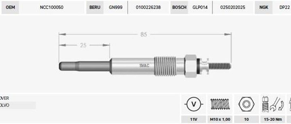 KIZDIRMA BUJİSİ 11V PEUGEOT J9 (4 AD )