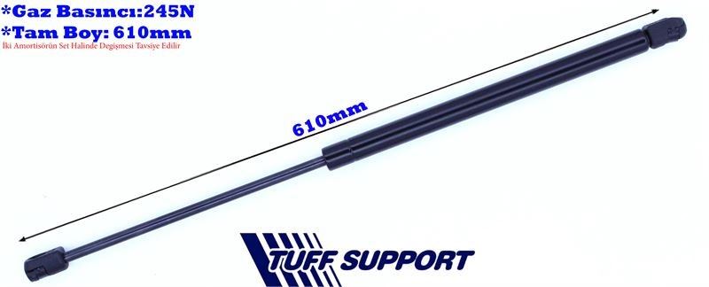 T611015-1.jpg BAGAJ AMORTİSÖRÜ OPEL CORSA D 5 KAPI (UZUNLUK=610mm BASINÇ=245N) (2 AD ) - Görsel 1