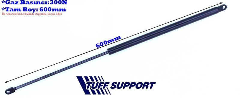 T611091-1.jpg BAGAJ AMORTİSÖRÜ FIAT DKŞ KARTAL E.M. -88 MAFSALSIZ (UZUNLUK=600mm BASINÇ=300N) (1 AD ) - Görsel 1