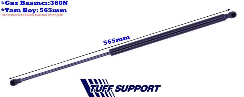 T611653-1.jpg BAGAJ AMORTİSÖRÜ OPEL CORSA B (UZUNLUK=565mm BASINÇ=360N) (2 AD ) - Görsel 1