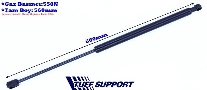 T611711-1.jpg BAGAJ AMORTİSÖRÜ HYUNDAI SANTA FE 01-06 (UZUNLUK=560mm BASINÇ=550N) (2 AD ) - Görsel 1