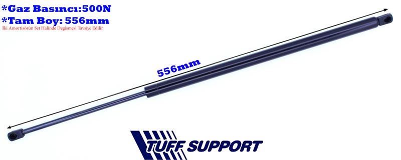 T611723-1.jpg BAGAJ AMORTİSÖRÜ FORD FUSION 02- (UZUNLUK=556mm BASINÇ=500N) (2 AD ) - Görsel 1