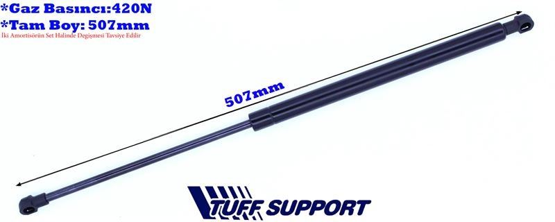 T612351-1.jpg BAGAJ AMORTİSÖRÜ FIAT MAREA SW 96- (UZUNLUK=507mm BASINÇ=420N) (2 AD ) - Görsel 1
