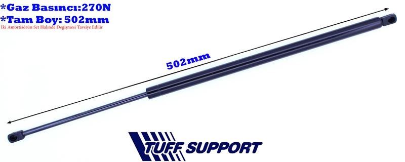 T612427-1.jpg MOTOR KAPUT AMORTİSÖRÜ FIAT STILO 01-07 (UZUNLUK=502mm BASINÇ=270N) (2 AD ) - Görsel 1