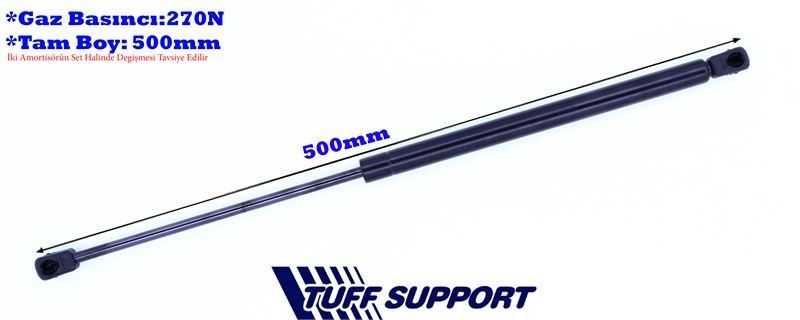 T612473-1.jpg BAGAJ AMORTİSÖRÜ VW GOLF II 84-91 (UZUNLUK=500mm BASINÇ=270N) (2 AD ) - Görsel 1