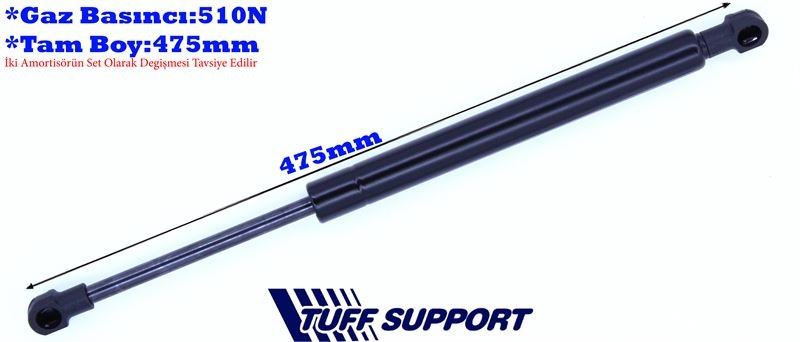 T612864-1.jpg BAGAJ AMORTİSÖRÜ RENAULT CLIO IV 13 (UZUNLUK=475mm BASINÇ=510N) (2 AD ) - Görsel 1