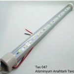 12V 25CM ALÜMİNYUM GÖVDE ANAHTARLI LED TAVAN LAMBA BEYAZ (1 AD )