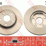 FREN DISK AYNASI ON HAVALI 277MM TOYOTA AURIS COROLLA 2013 > > (1 TK )