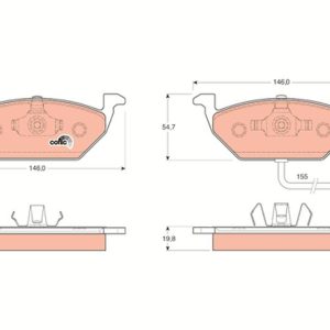 FREN BALATASI ÖN VW BORA CADDY III GOLF IV- V JETTA III  NEW BEETLE, POLO / AUDI A3-S3 / SEAT LEON (1 TK )