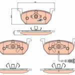 ÖN FREN BALATA ÜSTTEN KULAKLI VW GOLF7 AUDI A3 SEAT LEON SKODA OCTAVIA 12=> (1 TK )