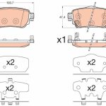 DİSK FREN BALATASI ARKA RENAULT KADJAR 15-- KOLEOS-II 16-- NISSAN LEAF 08-17  QASHQAİ 02-14 X-TRAİL (1 TK )