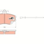 DİSK FREN BALATASI ÖN FİŞLİ RENAULT R9-R11-R19-R21-CLIO I-II-MEGANE I SYMBOL I-II-TWINGO-LOGAN (1 TK )