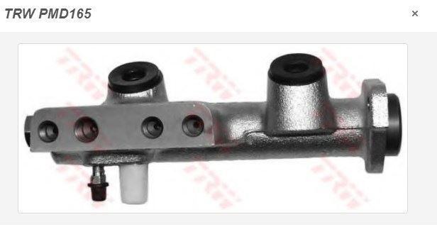 TRW-PMD165-1.jpg ANA MERKEZ SİLİNDİRİ RENAULT R11 1983-88, 15 1972-80, 16 1971-80, 17 1972-80, 18 79-86, 9 1981-89 (1 AD ) - Görsel 1