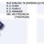 BUJİ KABLOSU 7702246134 RENAULT R11 FLASH- 21 MANAGER 7702470164 (1 TK )