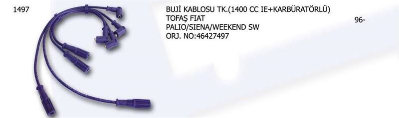 UNV.1497-1.jpg BUJİ KABLOSU 46427497 FIAT PALIO SIENA WEEKEND SW (1 TK ) - Görsel 1