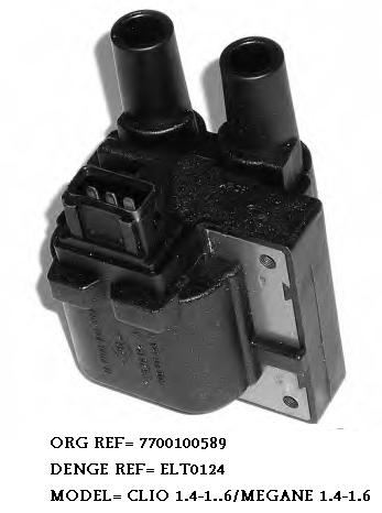 UNV.155013-2-1.jpg ATEŞLEME BOBİNİ RENAULT CLIO II KANGOO EXPESS 1.4 98- MEGANE I SCENIC 1.6 96-99 (1 AD ) - Görsel 1