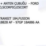 ANTEN TABANI + ANTEN ÇUBUĞU FORD FOCUS MONDEO SCORPIO ESCORT KA FIESTA FORD FOCUS C - MAX . . (1 AD )