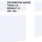 DİSTRÜBİTÖR KAPAK PLATINLI ARACLAR ICIN  FIAT DOGAN ŞAHIN KARTAL SERCE RENAULT R12 (1 AD )