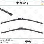 (SWF) SİLECEK SÜPÜRGESİ 550/550MM (MUZ TIP) AUDI A4 (SASI NO: 130164>) 11/ 03-> A6 07/01-> (1 TK )