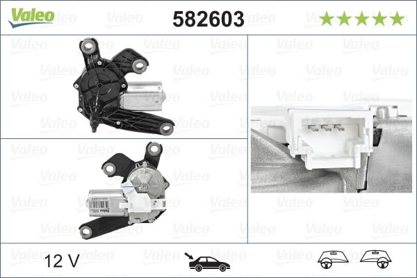 VL582603-1.jpg SİLECEK MOTORU (ARKA) CITROEN C2 (09/03>01/10), C3, C3 II (04/02>01/11), C4 (11/04>01/11); PEUGEOT 3 (1 AD ) - Görsel 1